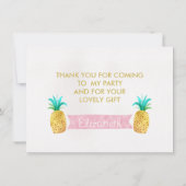 Waterverf Flamingo Birthday Dank u wel Bedankkaart (Achterkant)