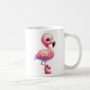 Waterverf Flamingo Cartoon Clipart Koffiemok