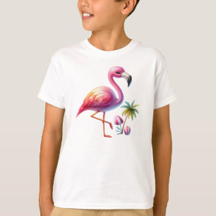 Waterverf Flamingo Cartoon Clipart T-shirt