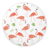 Waterverf Flamingo Ceramic Drawer Knop (Voorkant)