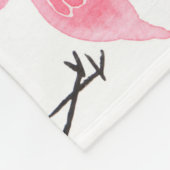Waterverf Flamingo en Ananas: Tropische Set. Fleece Deken (Hoek)