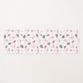 Waterverf Flamingo en Watermeloen Patroon Custom Yogamat (Voorkant (horizontaal))