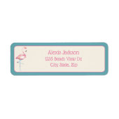 Waterverf Flamingo Etiket (Voorkant)