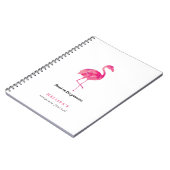 Waterverf Flamingo Gepersonaliseerde het Dagboek v Notitieboek (Linkerzijde)