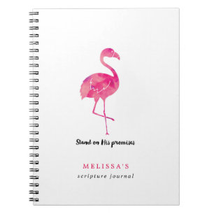 Waterverf Flamingo Gepersonaliseerde het Dagboek v Notitieboek