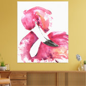 Waterverf Flamingo Gifts Lover | Flamingoliefhebbe Canvas Afdruk (Insitu (Woonkamer))