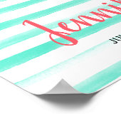 Waterverf Flamingo Gold Birthday | Welkomstteken Poster (Hoek)