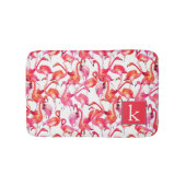 Waterverf flamingo in Waterverven | Jouw namen toe Badmat (Voorkant)