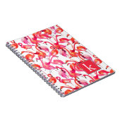Waterverf flamingo in Waterverven | Jouw namen toe Notitieboek (Rechterzijde)