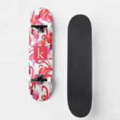 Waterverf flamingo in Waterverven | Jouw namen toe Persoonlijk Skateboard (Voorkant)