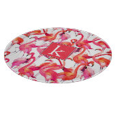 Waterverf flamingo in Waterverven | Jouw namen toe Snijplank (Hoek)