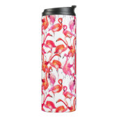 Waterverf flamingo in Waterverven | Jouw namen toe Thermosbeker (Gedraaid links)