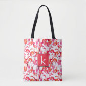 Waterverf flamingo in Waterverven | Jouw namen toe Tote Bag (Voorkant)