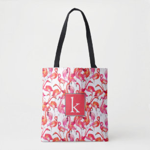 Waterverf flamingo in Waterverven   Jouw namen toe Tote Bag