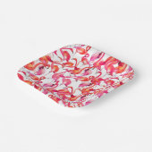 Waterverf Flamingo in Waterverven Papieren Bordje (Gebogen)