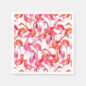 Waterverf Flamingo in Waterverven Servet (Voorkant)