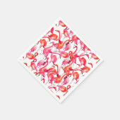 Waterverf Flamingo in Waterverven Servet (Hoek)