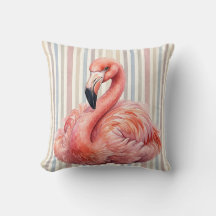 Waterverf Flamingo Kussenhoes Dekkussen