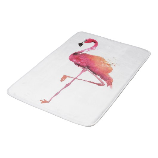 Waterverf Flamingo Liefhebbers | Grappige Flamingo Badmat (Gekanteld)