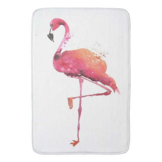 Waterverf Flamingo Liefhebbers | Grappige Flamingo Badmat (Voorkant Verticaal)