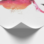 Waterverf Flamingo Liefhebbers | Grappige Flamingo Cadeaupapier (Hoek)