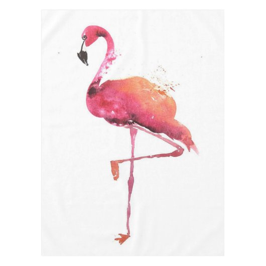Waterverf Flamingo Liefhebbers | Grappige Flamingo Tafelkleed (Voorkant)