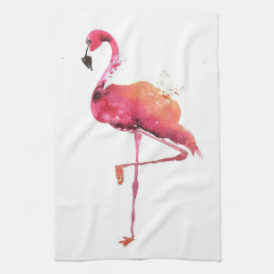 Waterverf Flamingo Liefhebbers Grappige Flamingo Theedoek