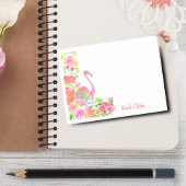 Waterverf Flamingo met Rozen gepersonaliseerd Post-it® Notes