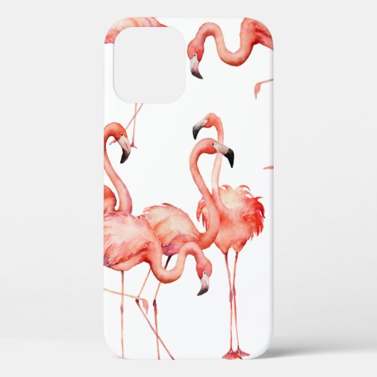 Waterverf flamingo naadloos patroon. Handgeschilde Case-Mate iPhone Case (Achterkant)