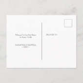 Waterverf Flamingo New Home Moving Announge Briefkaart (Achterkant)