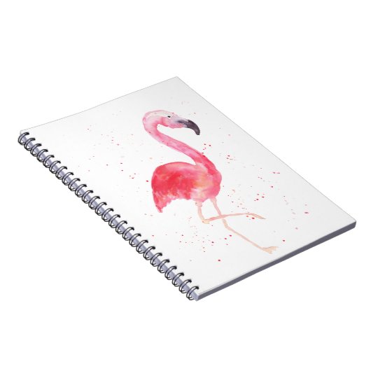 Waterverf Flamingo Notitieboek (Rechterzijde)