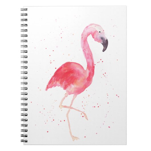 Waterverf Flamingo Notitieboek (Voorkant)