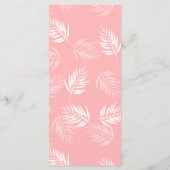 Waterverf Flamingo & Palmbladeren Bruiloft Menu (Achterkant)