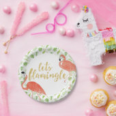 Waterverf Flamingo Party Paper Borden Papieren Bordje (Feest)
