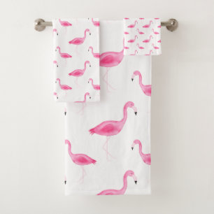 Waterverf Flamingo patroon Bad Handdoek