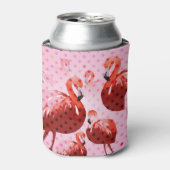 Waterverf Flamingo patroon Blikjeskoeler (Blikje Voorkant)