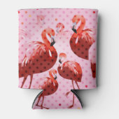 Waterverf Flamingo patroon Blikjeskoeler (Voorkant)