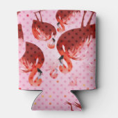 Waterverf Flamingo patroon Blikjeskoeler (Achterkant)