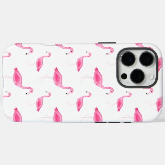 Waterverf Flamingo patroon Case-Mate iPhone Case (Achterkant (horizontaal))