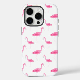 Waterverf Flamingo patroon iPhone 16 Pro Hoesje