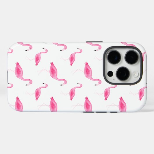 Waterverf Flamingo patroon Case-Mate iPhone Case (Achterkant (horizontaal))