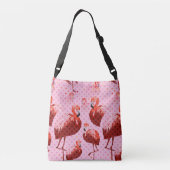 Waterverf Flamingo patroon Crossbody Tas (Achterkant)