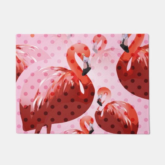 Waterverf Flamingo patroon Deurmat (Voorkant)