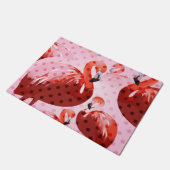 Waterverf Flamingo patroon Deurmat (Schuin)