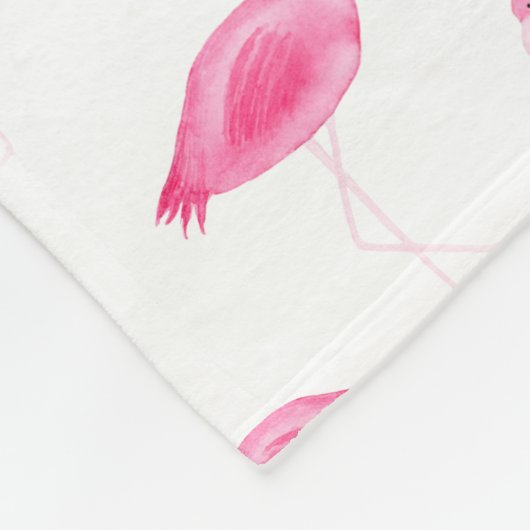 Waterverf Flamingo patroon Fleece Deken (Hoek)