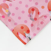 Waterverf Flamingo patroon Fleece Deken (Hoek)