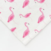 Waterverf Flamingo patroon gepersonaliseerd monogr Fleece Deken (Hoek)