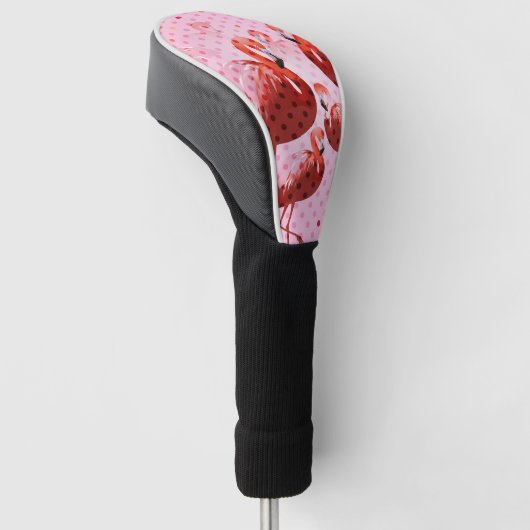 Waterverf Flamingo patroon Golfheadcover (Schuin)
