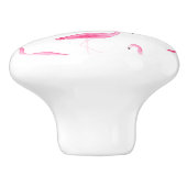 Waterverf Flamingo patroon Keramische Knop (Zijkant)