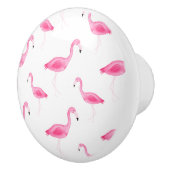 Waterverf Flamingo patroon Keramische Knop (Rechts)
